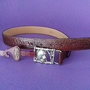 COPY - Brighton Women's Belt w/Metal Panda Buckle Animal Print Brown Size M (30…